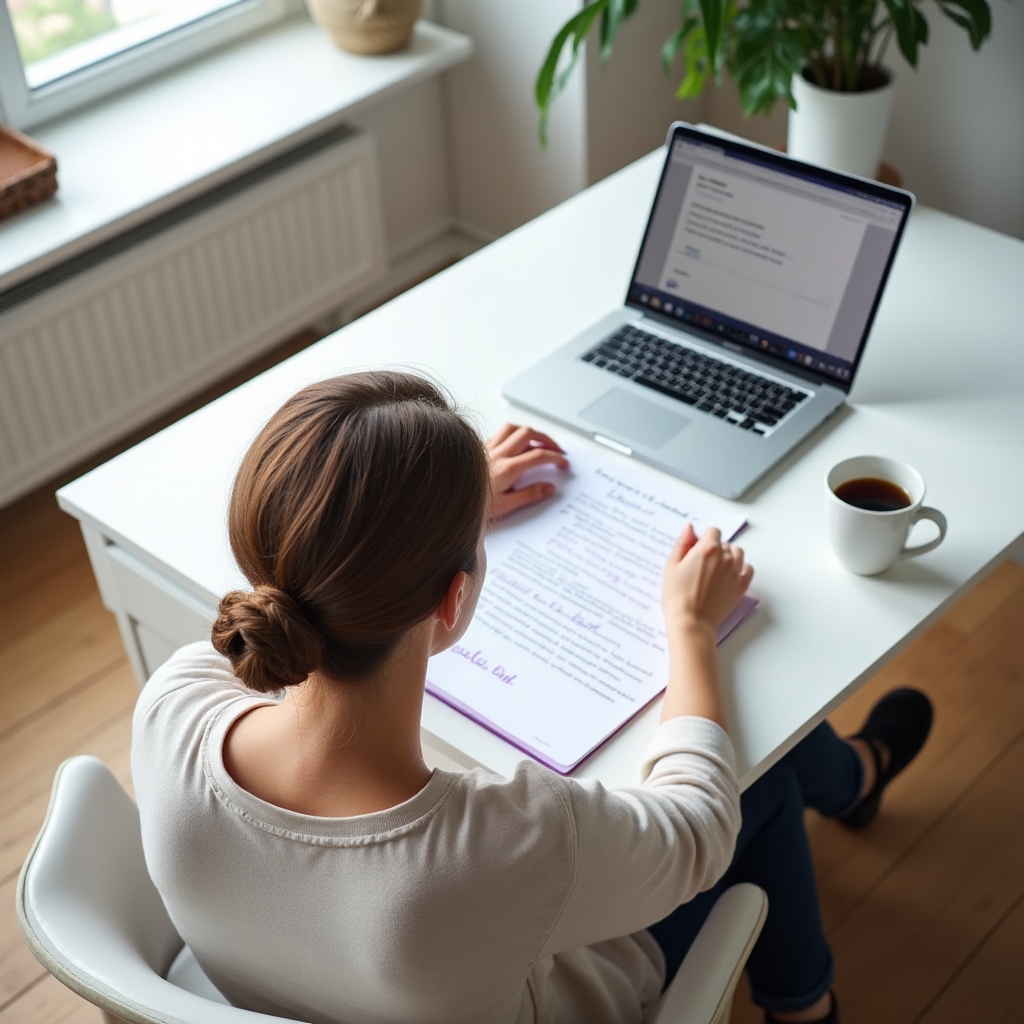 Teilnehmerin beim Training zur E-Mail-Kommunikation